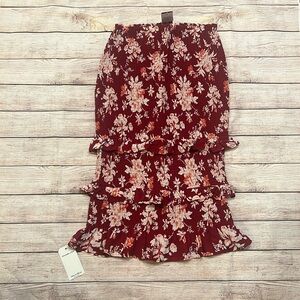 Abercrombie tiered ruffle midi skirt Med